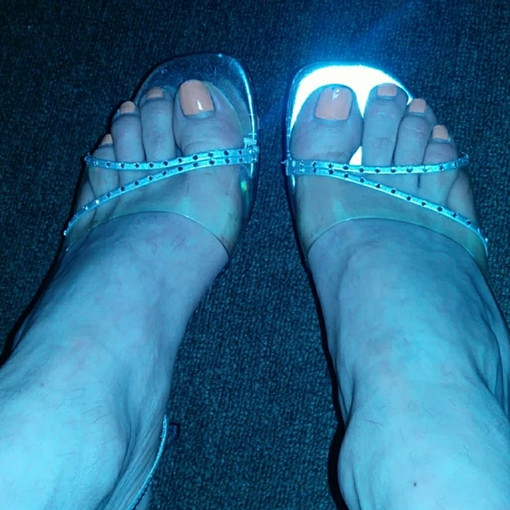 Clear heels